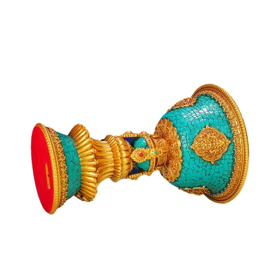 Oasiva Embossed LED Candle Butter Lamp Candlestick Buddhist Light Wedding Dinner Home