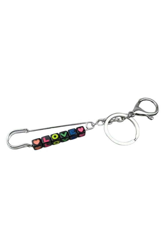 Fashion Custom Letter Keychain Acrylic Key Accessory Bag Pendant Pin Shape