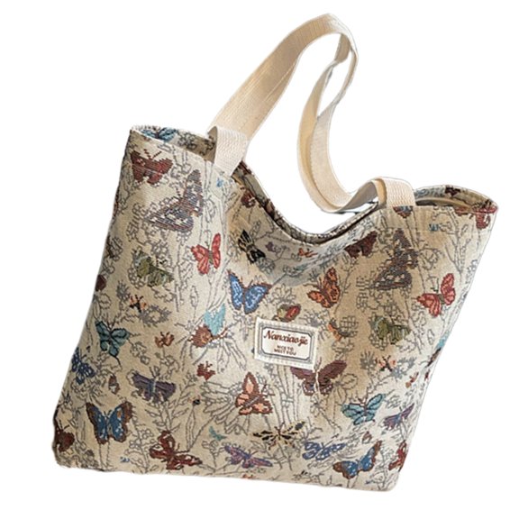 Oasiva Fashionable Canvas Shoulder Bag Large Capacity Shopper Bag For Women's Daily Use