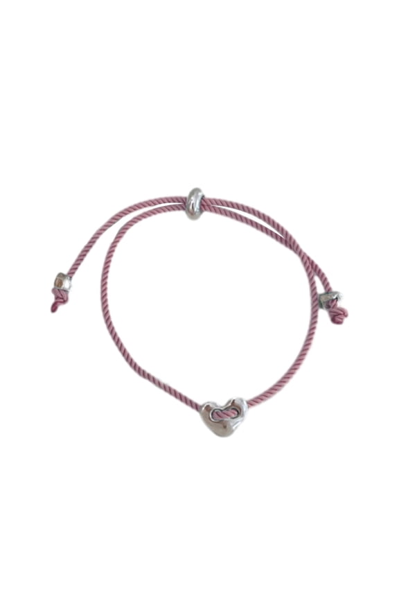 Fashionable Heart Bracelet Adjustable Drawstring Bracelet Alloy Material Suitable for Daily Life and Special Occasion