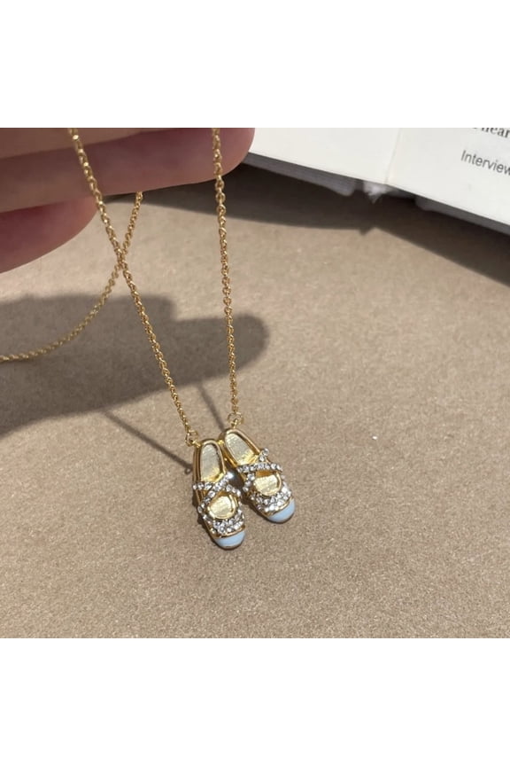 Feminine Dance Shoe Necklace Sturdy Copper Crafted Fashion Accessory Gifts