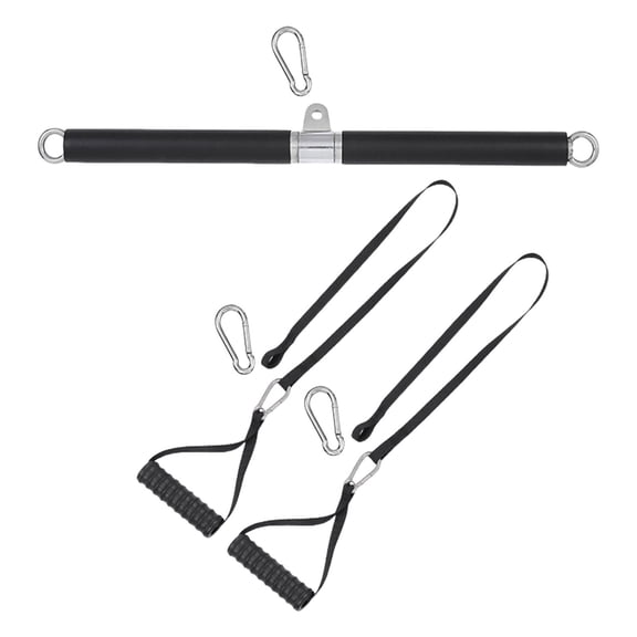 Oasiva Fitness Lat Pull Down Bar Cable Machine Attachment Back Strength Workout Handle