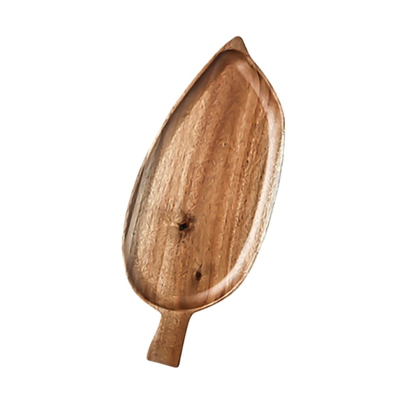 Oasiva Functional Large Wood Leaf Tray for Snacks Sushi Serving Platter Food Plate