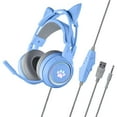 thumbnail image 1 of Oasiva G25 Cat-ear Headphone Luminous USB Wired Earphone 3.5mm Gaming Headset with Mic Noise-reduction for Computer PC, 1 of 19