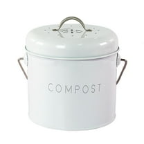 Oasiva Garden Kitchen Compost Bin Food Wastes Compost Bucket with Lid Coal Filter with Handle for Food Scraps Food Composter