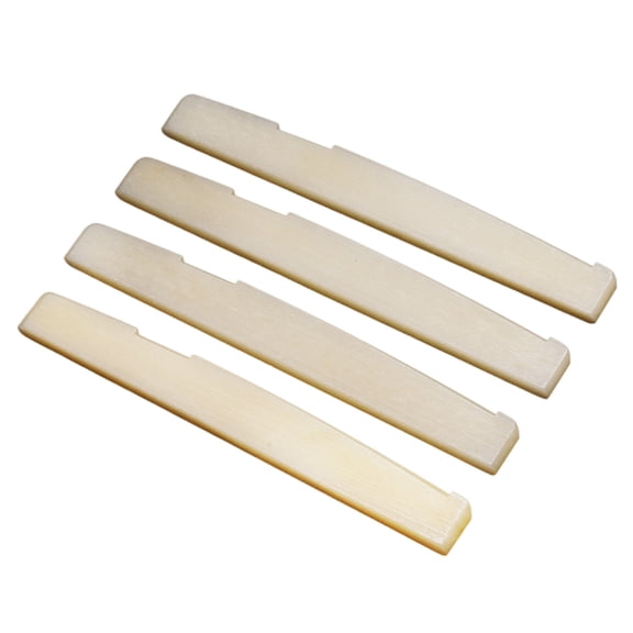 Oasiva Guitar Bone Bridge Saddle Acoustic Guitar Cattle Bone Saddle Slotted Bone Saddle
