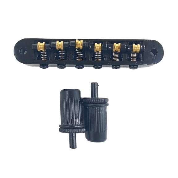 Oasiva Guitar Tune-O-Matic Roller Saddle Bridge Replacement 6 String Electric Guitar Hardtail Bridge Guitar Parts Easy to Use
