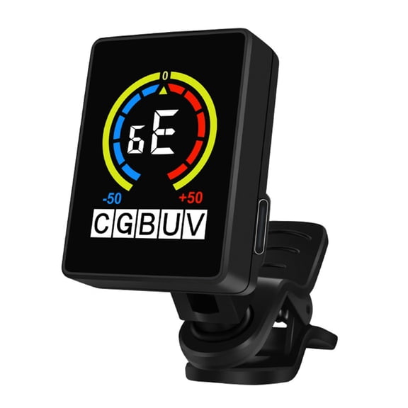 Oasiva Guitar Tuner Clip on, Digital Electric Tuner with LCD Display, Guitar Capo Metronome Rotatable Musical Instrument Tuner
