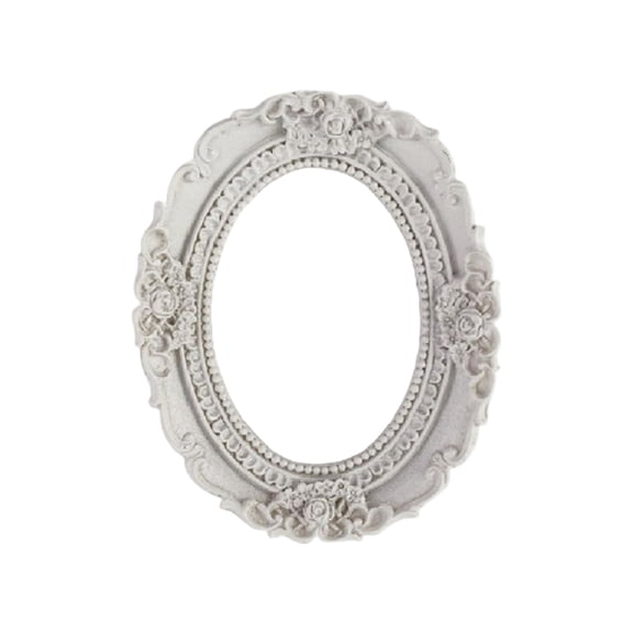 Oasiva Hand Paint Resin Wall Mounted Photo Frame Creative Decorations Round Gothic Pictures Frame For Modern Interior