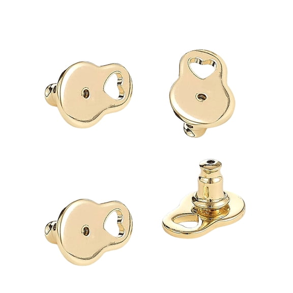 Oasiva Heavy Duty Earring Support Backings 4 Pieces Heart Lifters Secure Fit For Droopy Ears Comfortable Wear