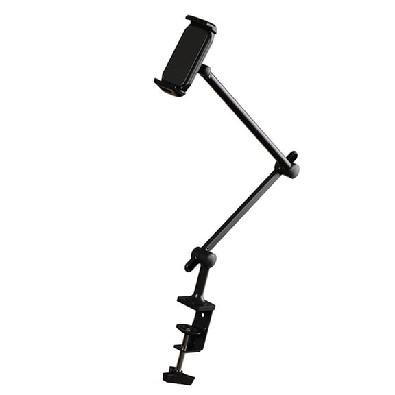 Oasiva Height Adjustable Tablets Clamp Stand For Video Calls Streaming 4.7-12.9 Inches