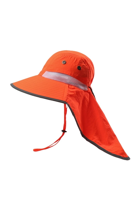 High Visibility Fluorescent Color Fisherman Hat Wide Brims Sunshade Hat with Sun Protections For Outdoor Enthusiast