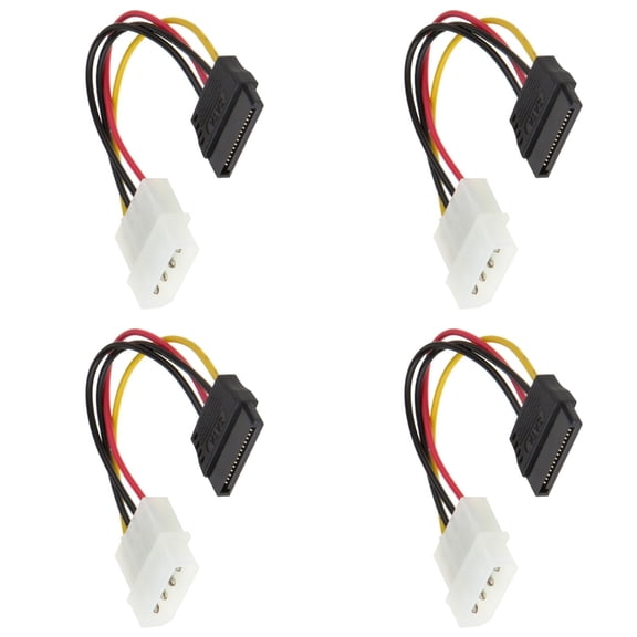 Oasiva IDE 4Pin To 15Pin Female Power Cable 15p To 4p Floppy Drive Port Power Cable