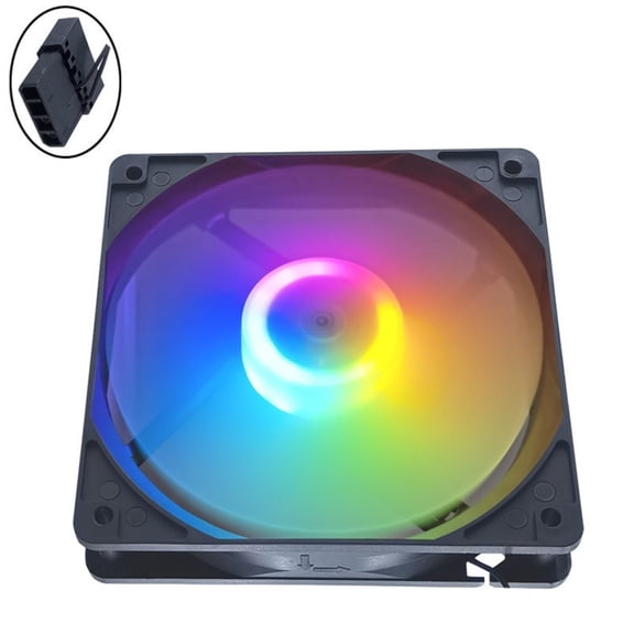 Oasiva Illuminated 12cm PC Case Fan Quiet Operation 45CFM Airflow Easy Mount Design