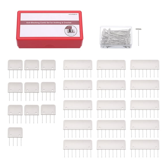 Oasiva Knit Blocking Pins Knit Blocking Comb Set Blocking Knit Combs Pins Set Knitting Accessories for Needlework Projects