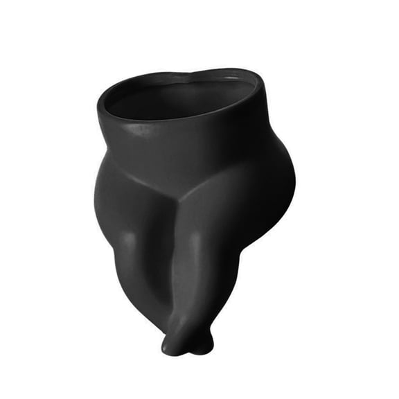 Oasiva Modern Resin Art Vases Sitting Pose Design Unique Decoration for Office Desktop