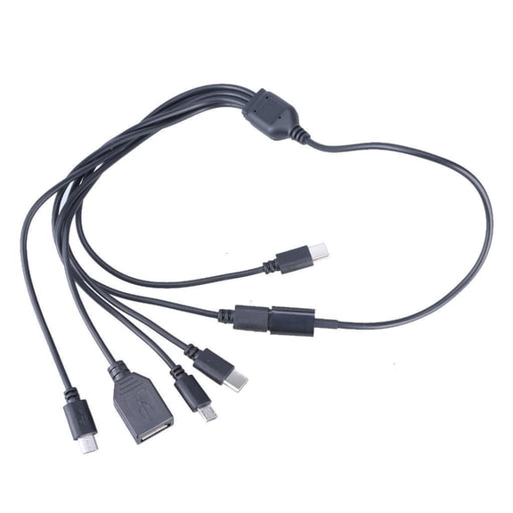 Oasiva Multi Charging Cable 6 in 1 Type C to USB1 & USB Adapter Cable 47cm/18.5in