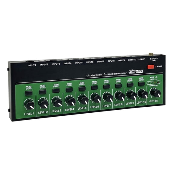 Oasiva MultiSource 10Channel Sound Mixer Sound Mixer with Intuitives Control for Musicians and Podcasters Beginner Professional