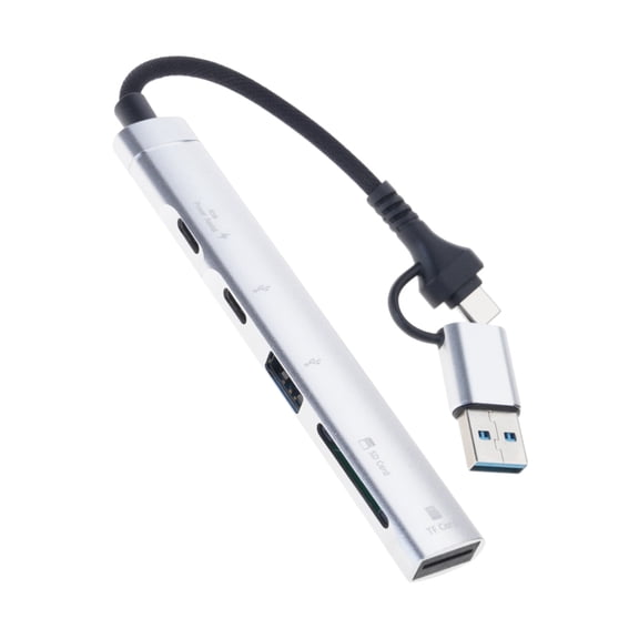 Oasiva Multifunction USB C And USB A Adapters Aluminum Alloy SDTF Card Reader For PC Devices