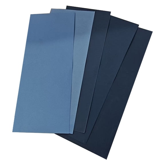 Oasiva Multipurpose 9x3.6 Inch Sandpaper Pack of 5 Carbon Abrasive Sheets for Craft Metal Polish