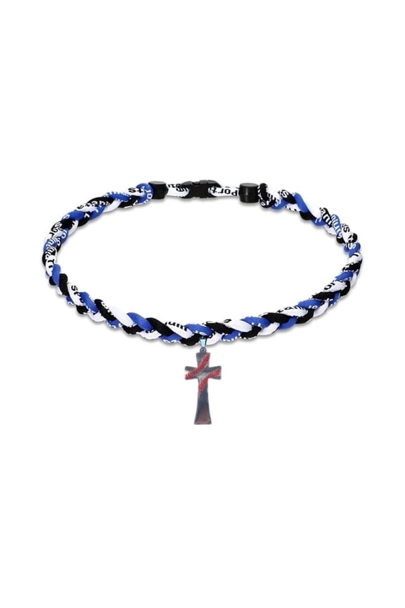 Portable Baseball Crosses Rope Necklace Great For Travelers