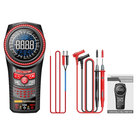 Oasiva Portable Multimeter Temperature Capacitance Resistance Tester Multimeter 6000 Counts Test Tool with Data Hold