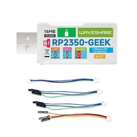 Oasiva RP2350 Development Board with 14Inch LCD and USB Debugging Support for Educational and DIY Innovations