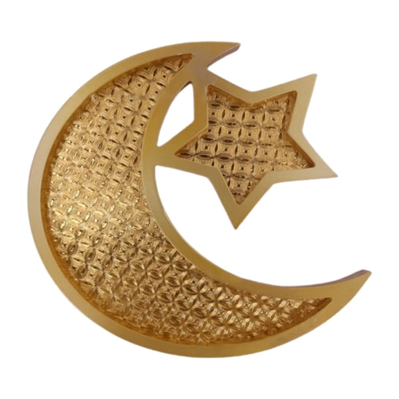 Oasiva Ramadan Dessert Plates Solid Wood Plates Fruit Trays Tea Plate Dinner Tableware