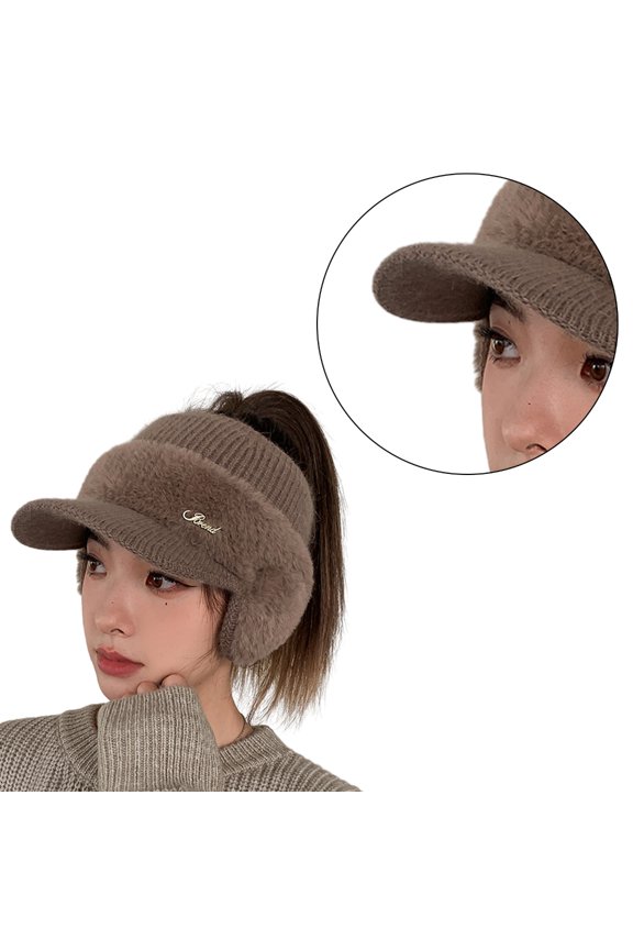 Rapper Knit Baseball Hat Winter Ear Warmer Headband Punk Bomber Hat Handmade
