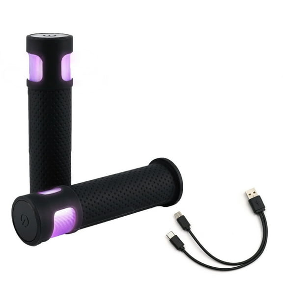 Oasiva Rechargeable Bike Handlebars Grips with LED Light 12 Model LED Cycling Grips