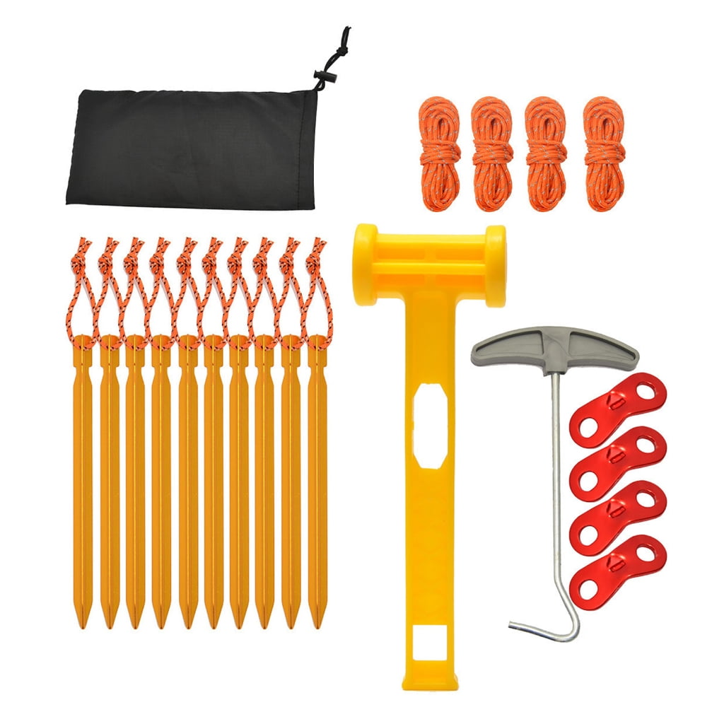 Oasiva Reliable Aluminum Alloy Tent Stakes Must Have Camping Accessories for Stability & Easy Assembly and Easy Camping Set