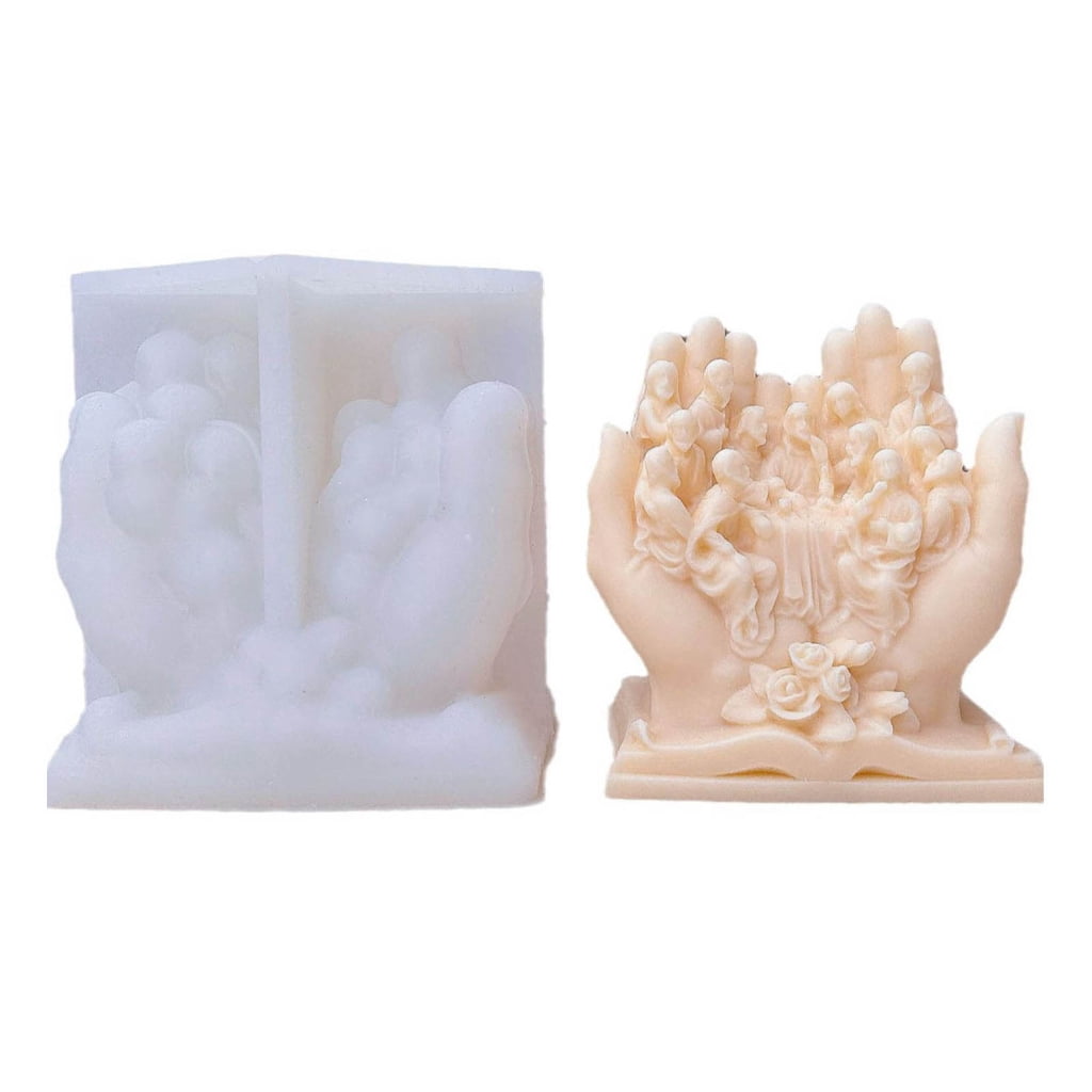 Oasiva Religious Statue Candle Mold for Making Candle Christmas Decor Gypsum Ornaments