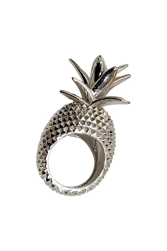 Retro Alloy Pineapple Design Rings Edgy Chic Accessory Present for Fashion Lover