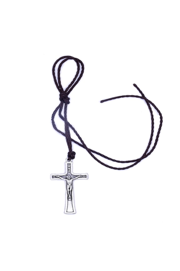 Retro Rope Jesus for Cross Necklace Pendant Jewelry for Men Women Catholic Religious Christian