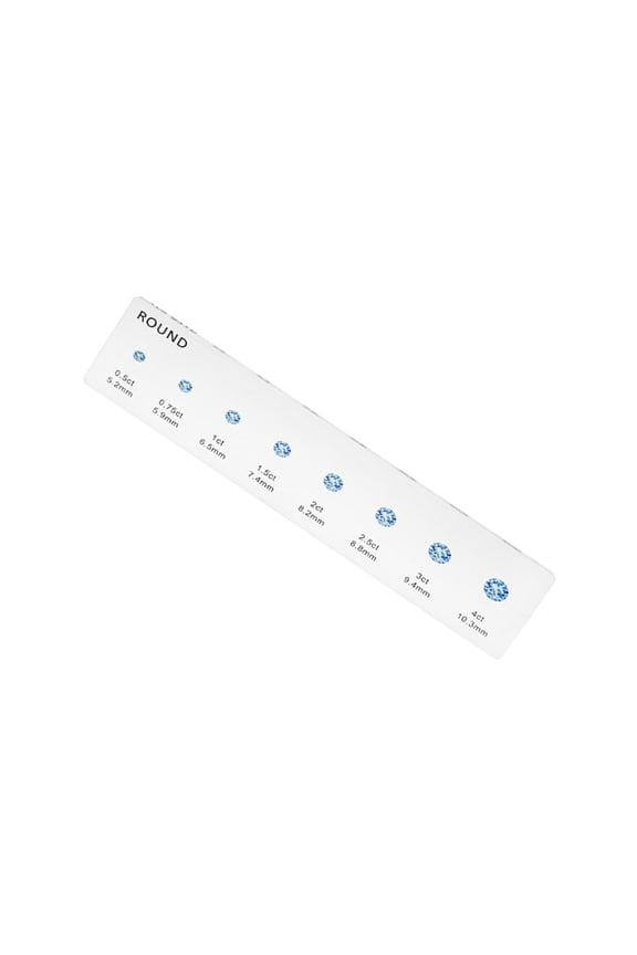 Rhinestones Measuring Ruler Acrylic Ring Size Determiner For Anniversary Jewelry