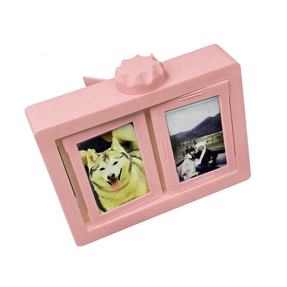 Oasiva Rotatable Plastic Picture Display Frame 360 Degree Rotating Photo Album For Home Offices Tabletop Shelf Picture Display