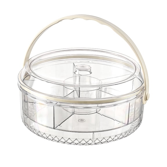 Oasiva Round Divided Serving Platter Safe Materials Chilled Appetizer Organizers