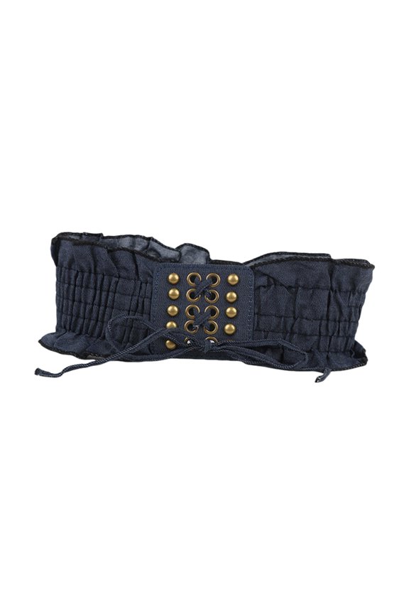 Ruffle Waist Cincher Chain Dancers Costume Belt for Wrap Dress Elastic Chain Belt for Suit Skirt Jeans Body Jewelry