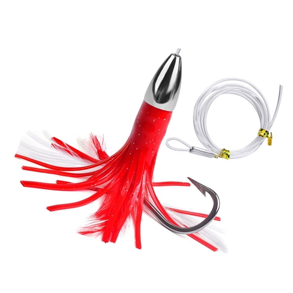 Oasiva Seawater Fishing Lures Metal Head Octopuses Squid Skirt Baits Fishing Accessory
