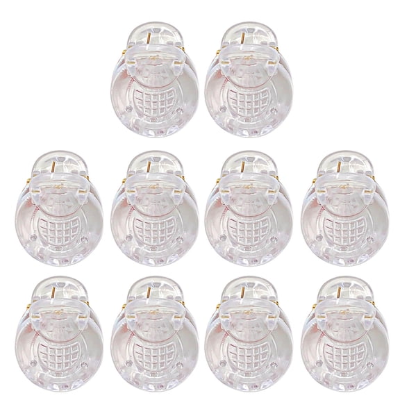 Oasiva Set of 10 Clear Hair Grips Clear Acrylic Hair Grips DIY Hair Accessories