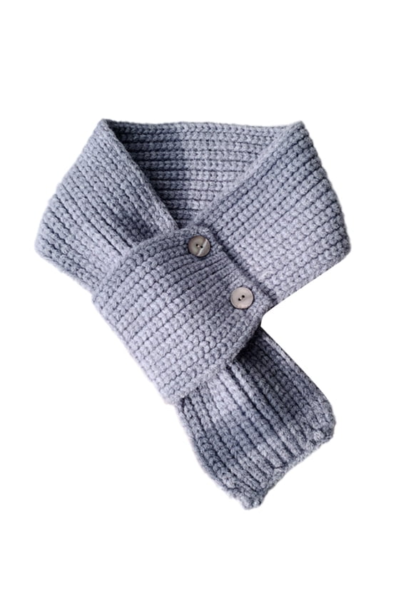 Simple Crochet Buttoned Scarf For Adult Teens Comfortable Neck Gaiter Winter Autumn Warm Neck Wrap for Office Daily Use