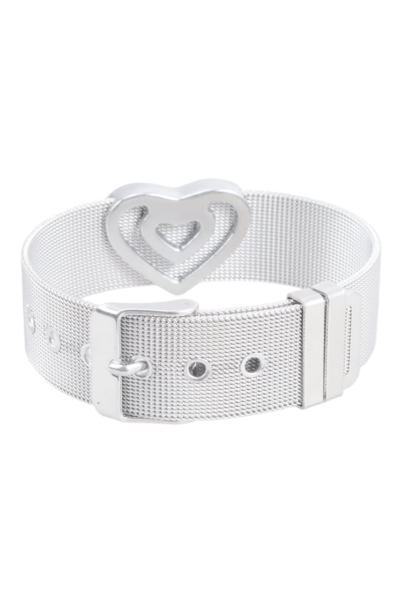 Sparkly Heart Bangles Y2K Harajuku Women Titanium Steel Hand Jewelry