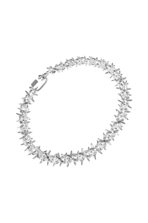 Spikes Chain Necklace Clear Acrylic Jewelry Street Necklace for Various Occasion