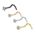 thumbnail image 1 of Oasiva Stainless Steel Nose Studs 4pcs Set 3 Post Designs 4 Metallic Tones Jewelry, 1 of 9