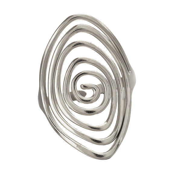 Oasiva Stainless Steel Ring with Swirling Vortex Open Design Rings Gold Silver Options