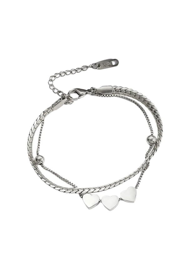Stainless Steel Texture Fashion Charm Bracelet Wrist Jewelry for Expressing Love