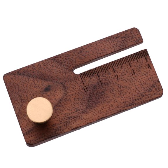 Oasiva Stitching Punch Aid Plate Wooden Chopper with Clear Scale Punch Plate for Craft Projects