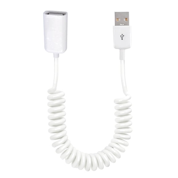 Oasiva Stretchable USB 2.0 Male to Female Spiral Coiled Cable for Easy Device Extension