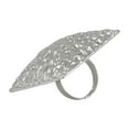 thumbnail image 1 of Oasiva Striking Open Hammered Metal Statement Ring Fashion Finger Jewelry for Women, 1 of 11