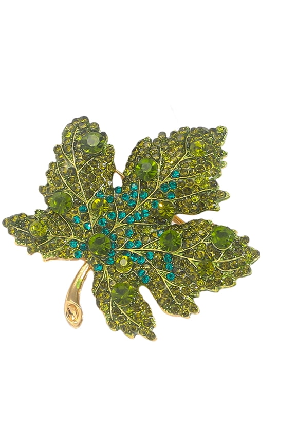 Stunning Crystal Maple Leaf Brooches Trendy Lapel Pins Gifts for Loved Ones